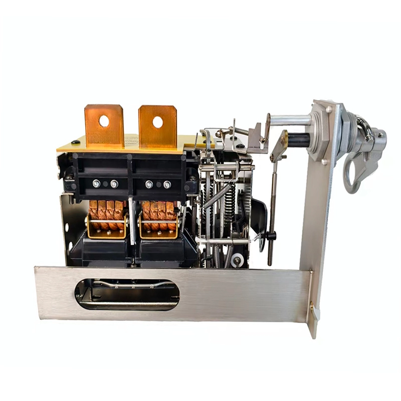 Disjuntor monofásico 520A CSP imerso em óleo 125KVA vista frontal da alça