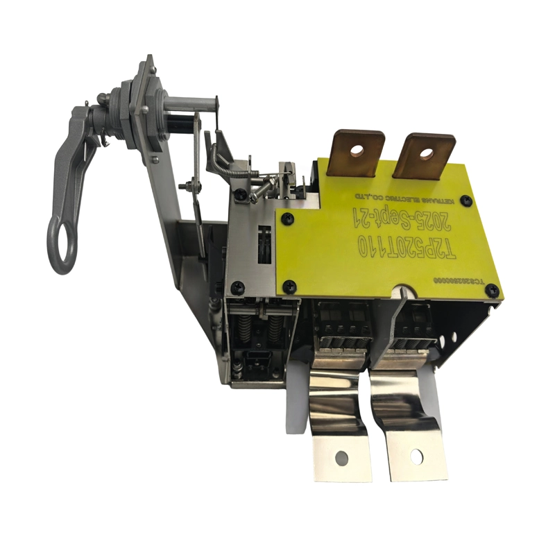 Disjuntor monofásico 520A CSP imerso em óleo com vista de marcação de polaridade terminal